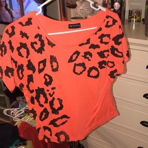Orange crop top